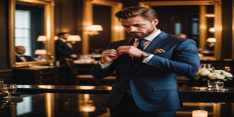 Man grooming before a formal event